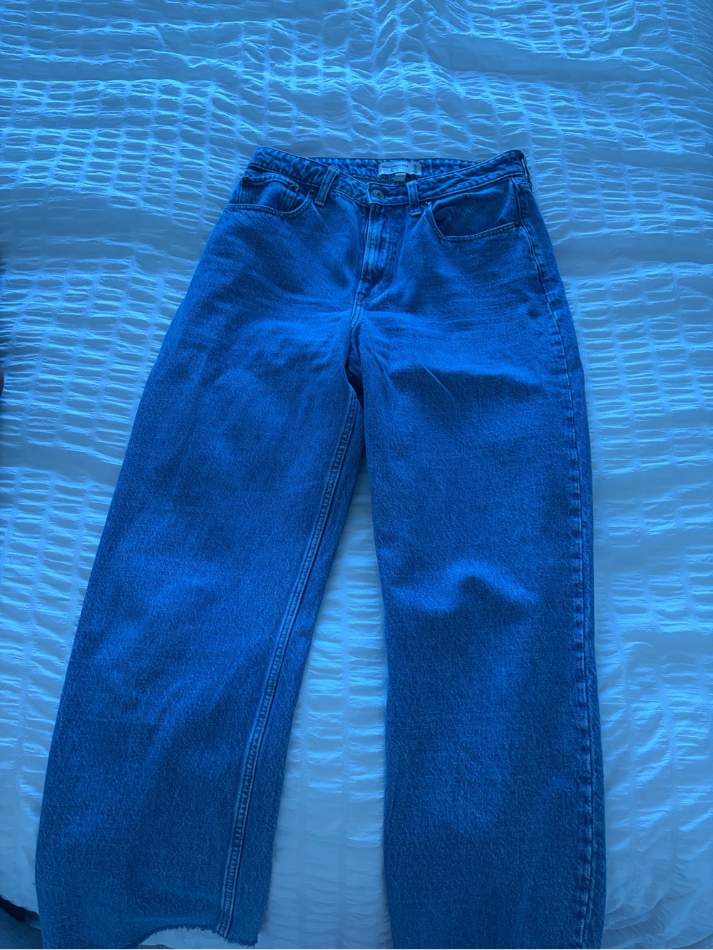 Abercrombie & Fitch Blue Wide Leg Jeans